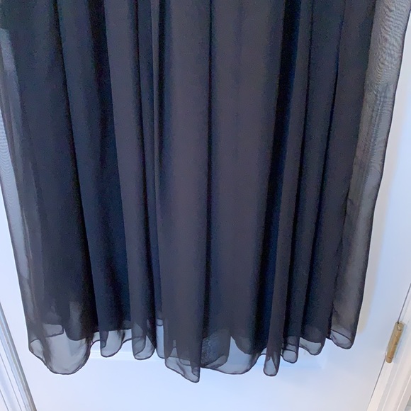 Elegant JACK BRYAN Vtg Black Wide leg Flowy Dressy Evening Skirt Pants Chiffon - Picture 8 of 9